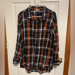 Ladies OSU Flannel Button-down